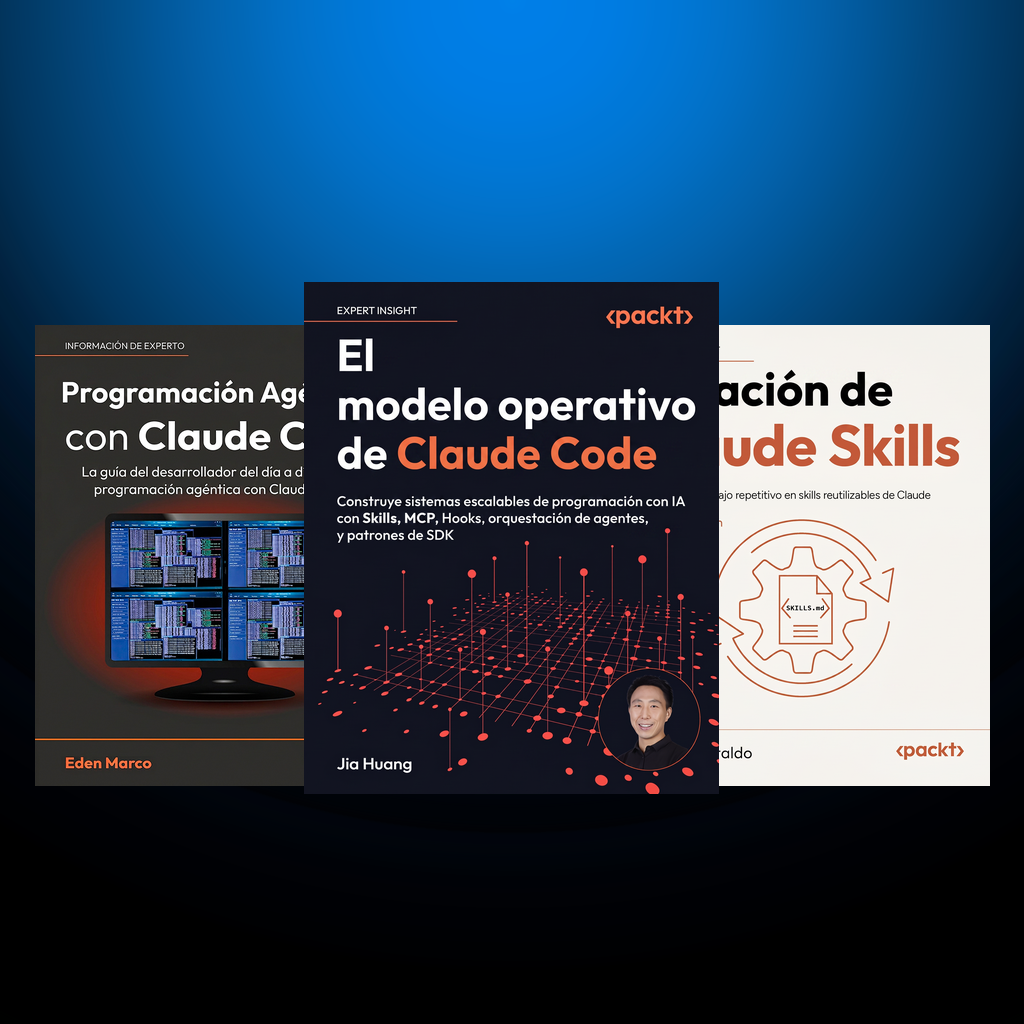 Colección Claude Code — tres libros sobre programación agéntica con Claude Code